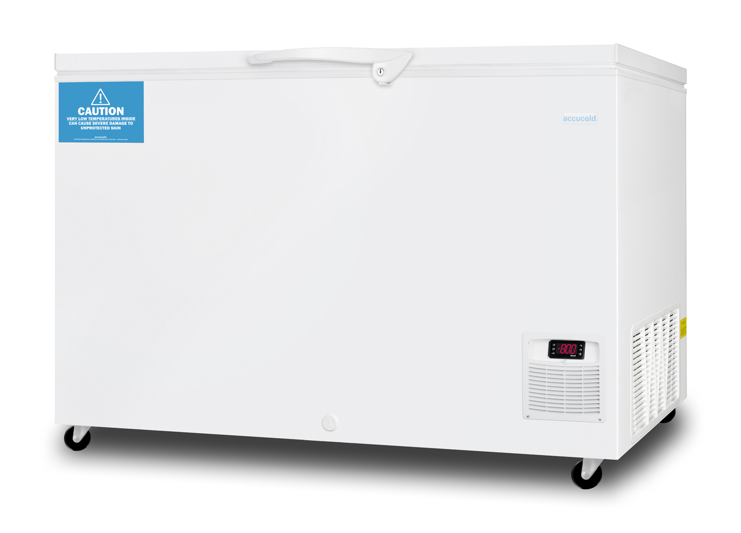 -86 C capable ultra low chest freezer for laboratory and life science storage